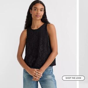 Chic Black Lace Sleeveless Blouse